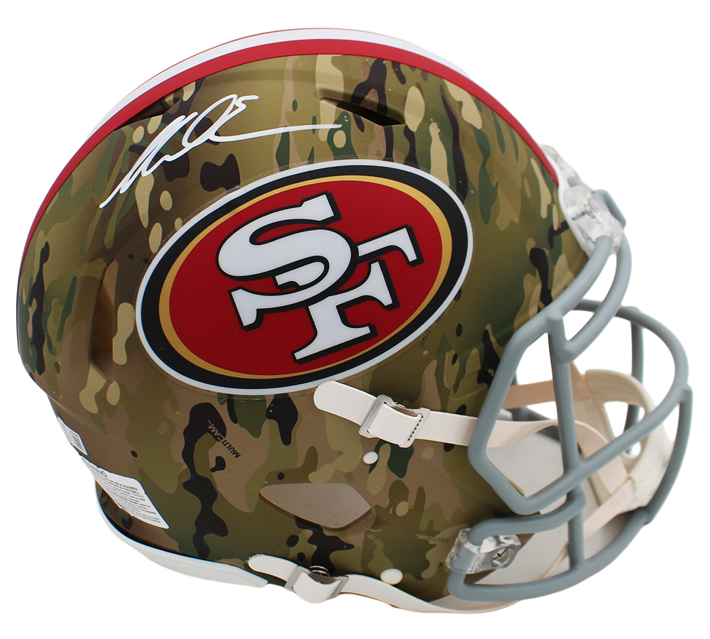 Mike Evans Signed San Francisco 49ers Speed Authentic Camo NFL Helmet - Image 2