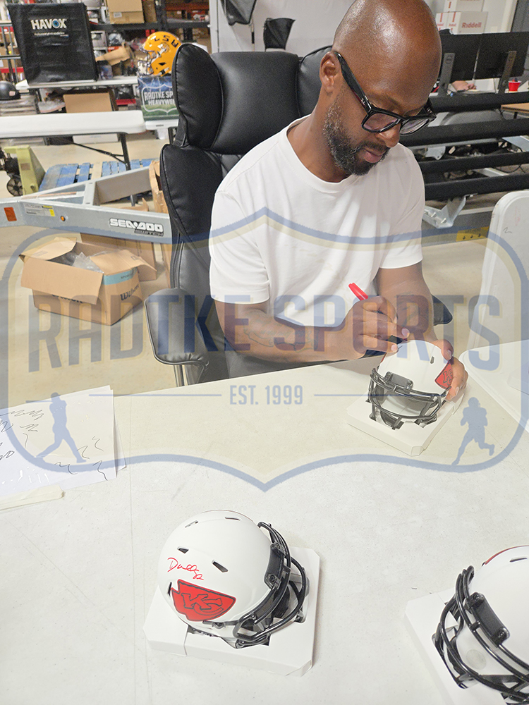 Dante Hall Signed Kansas City Chiefs Speed Lunar NFL Mini Helmet - Image 2