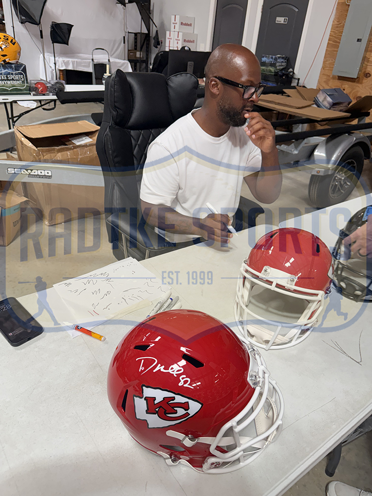 Dante Hall Signed Kansas City Chiefs Speed Full Size NFL Helmet - Image 2