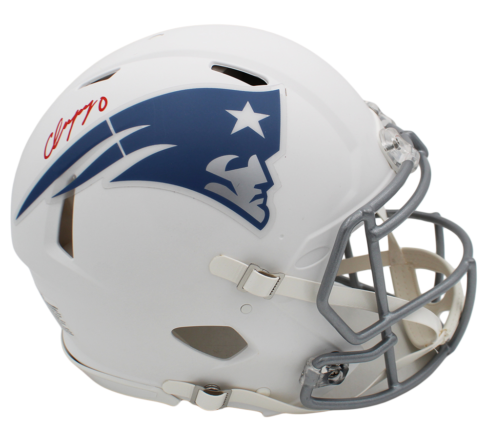 Christian Gonzalez Signed New England Patriots Speed Authentic Rivalries NFL Helmet - Image 2