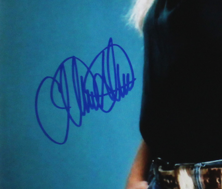 Christina Applegate Signed Married with Children Unframed 11x14 Black Top w/Blue Background Photo - Image 2