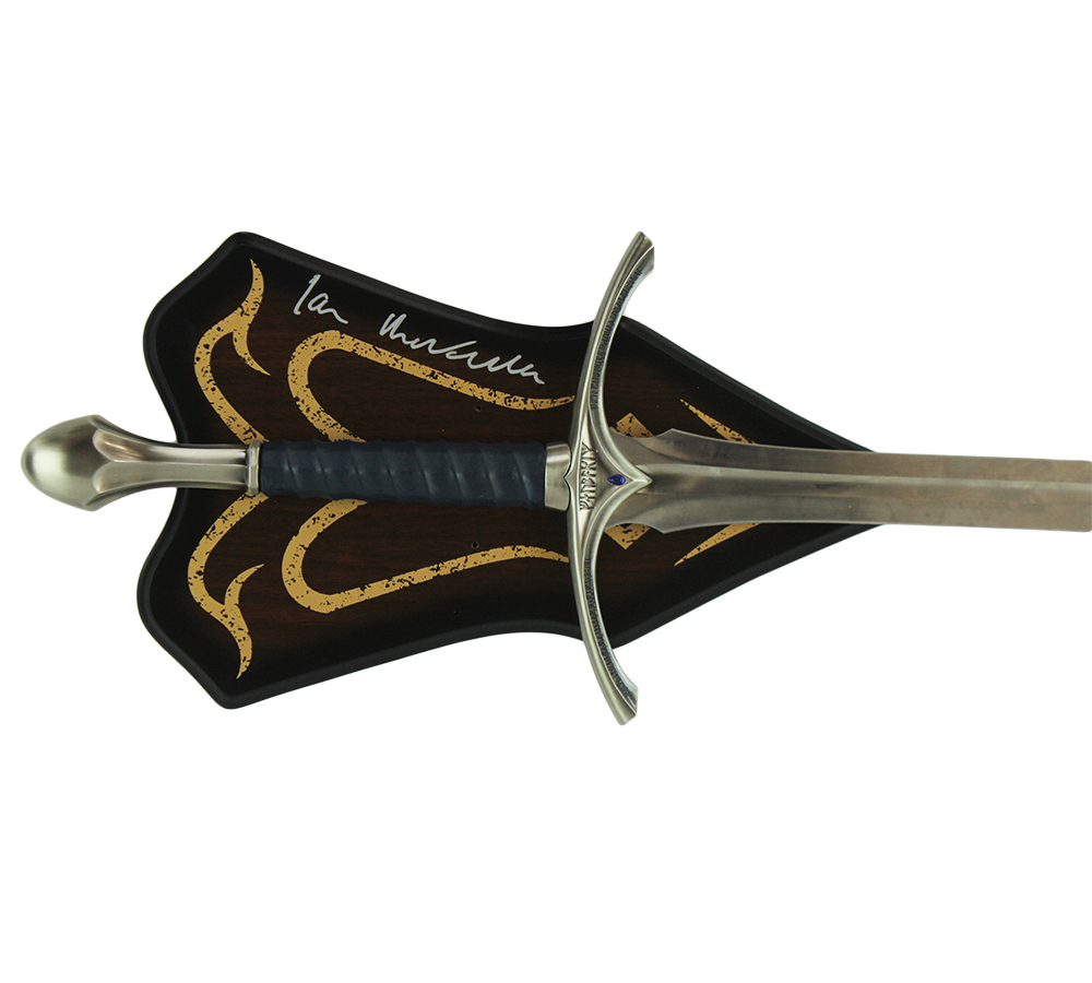Ian McKellen Signed Lord of the Rings Glamdring 47" Stainless Steel Sword with Wall Desplay Plaque - Image 2