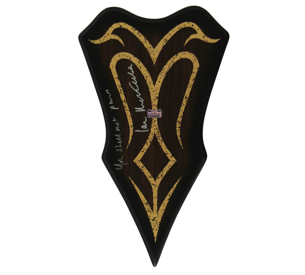 Ian McKellen Signed Lord of the Rings Glamdring 47" Stainless Steel Sword and Wall Desplay Plaque with Inscription - Image 3