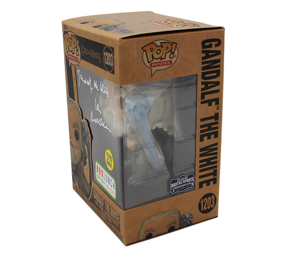 Ian McKellen Signed The Lord of the Rings #1203 Gandalf the White Funko Pop with "Gandalf the White" Inscription - Image 2