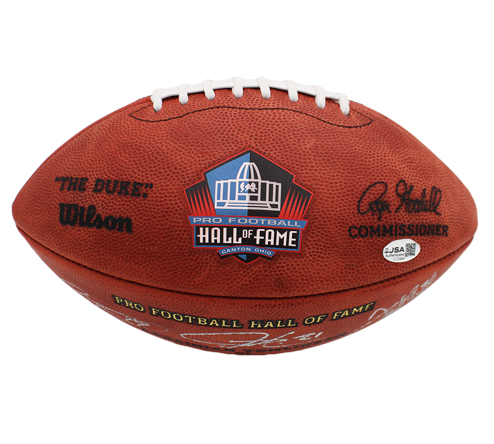 2017 Hall of Fame Class Signed Wilson Authentic Hall of Fame Logo NFL Football signatures include Kurt Warner, Terrell Davis and Morten Andersen - Image 4