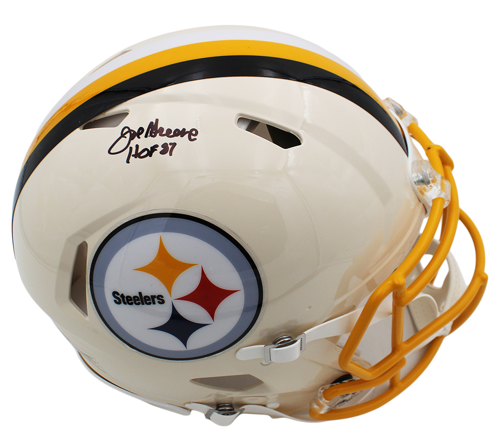 Joe Greene Signed Pittsburgh Steelers Speed Authentic Retro NFL Helmet with "HOF 87" Inscription