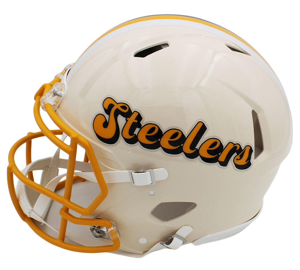 Joe Greene Signed Pittsburgh Steelers Speed Authentic Retro NFL Helmet with "HOF 87" Inscription - Image 3
