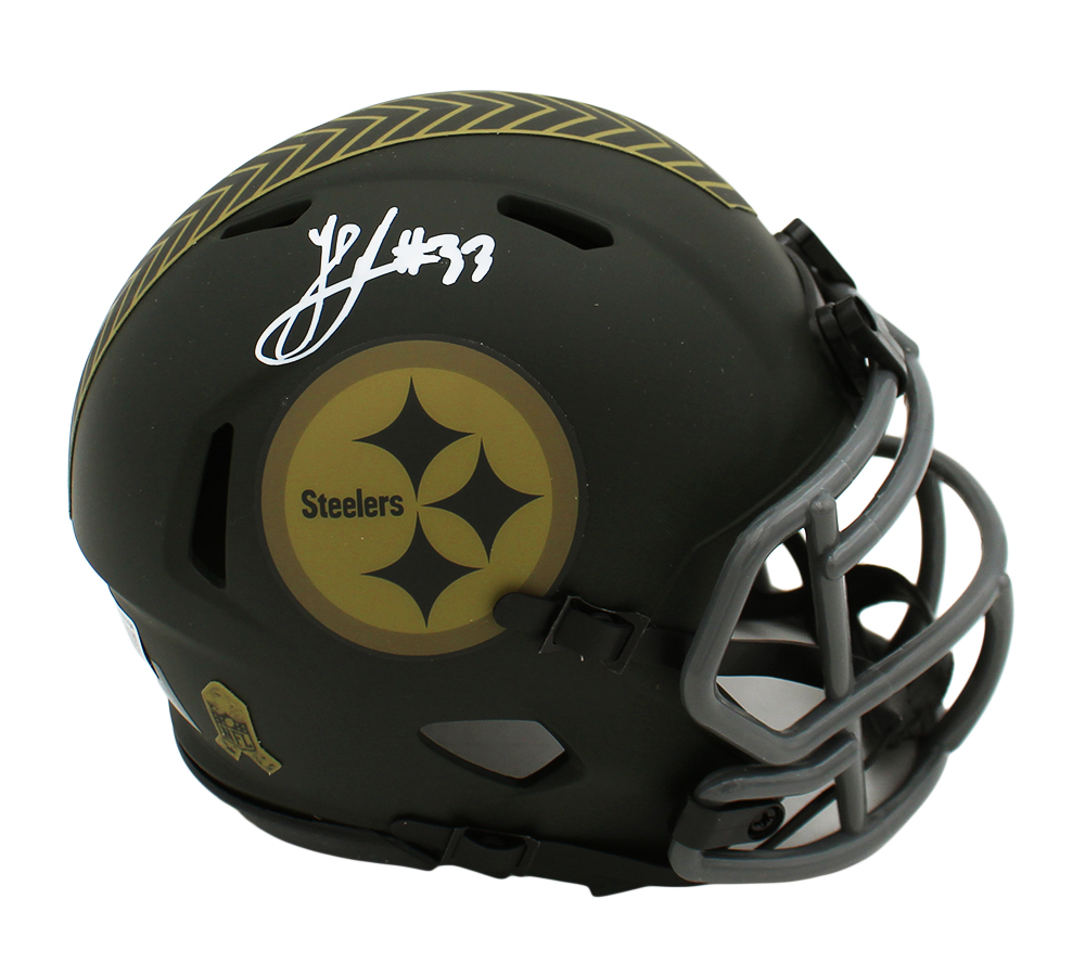 Jack Sawyer Signed Pittsburgh Steelers Speed Salute To Service 4 NFL Mini Helmet