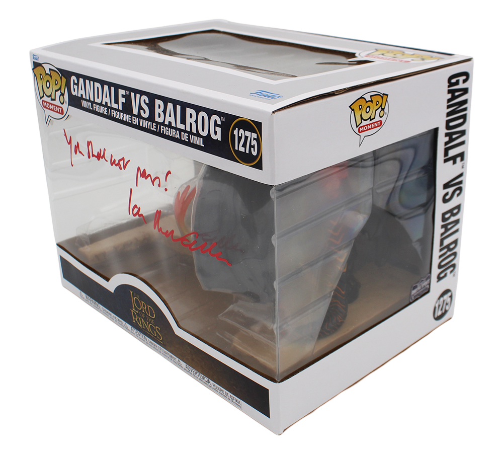 Ian McKellen Signed The Lord of the Rings #1275 Gandalf vs Balrog Funko Pop with "You Shall Not Pass" Inscription - Image 3