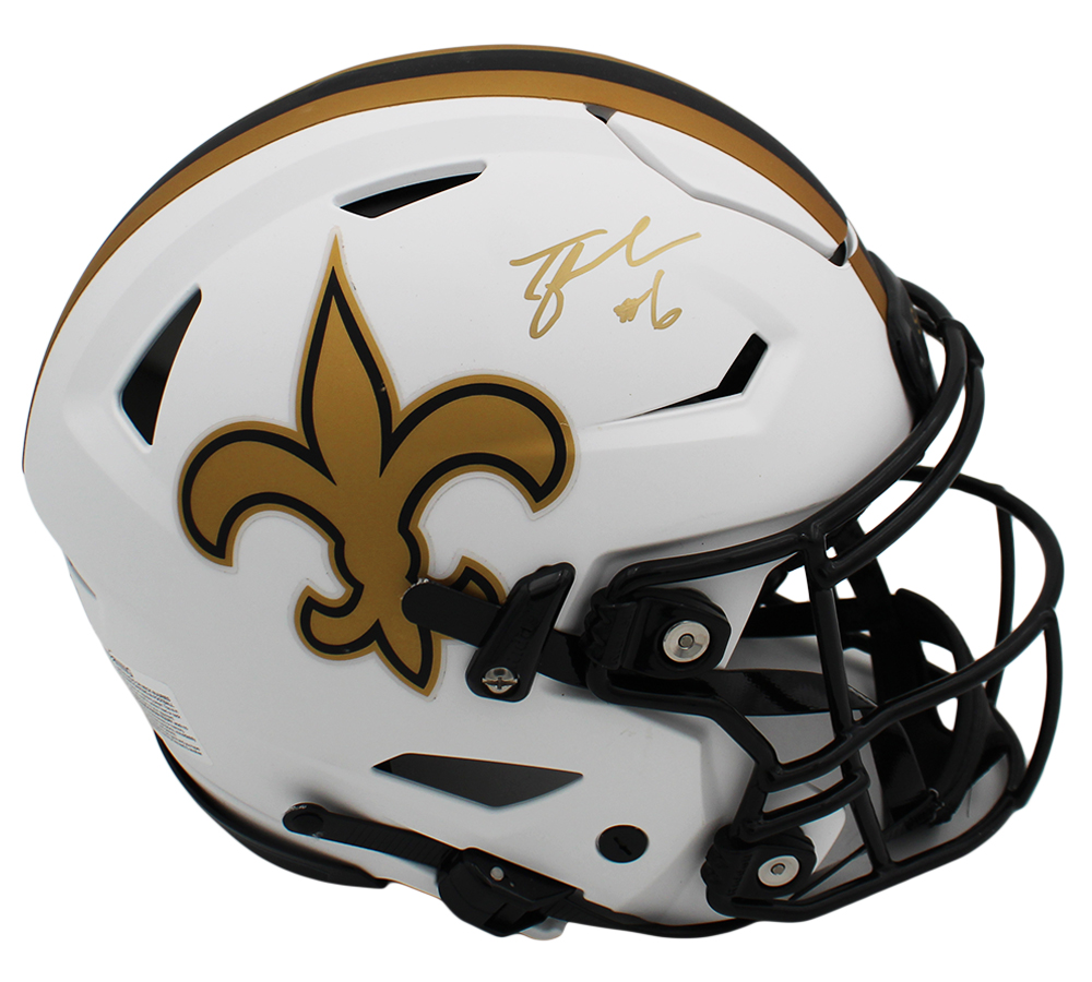 Tyler Shough Signed New Orleans Saints Speed Flex Authentic Lunar NFL Helmet - Image 2