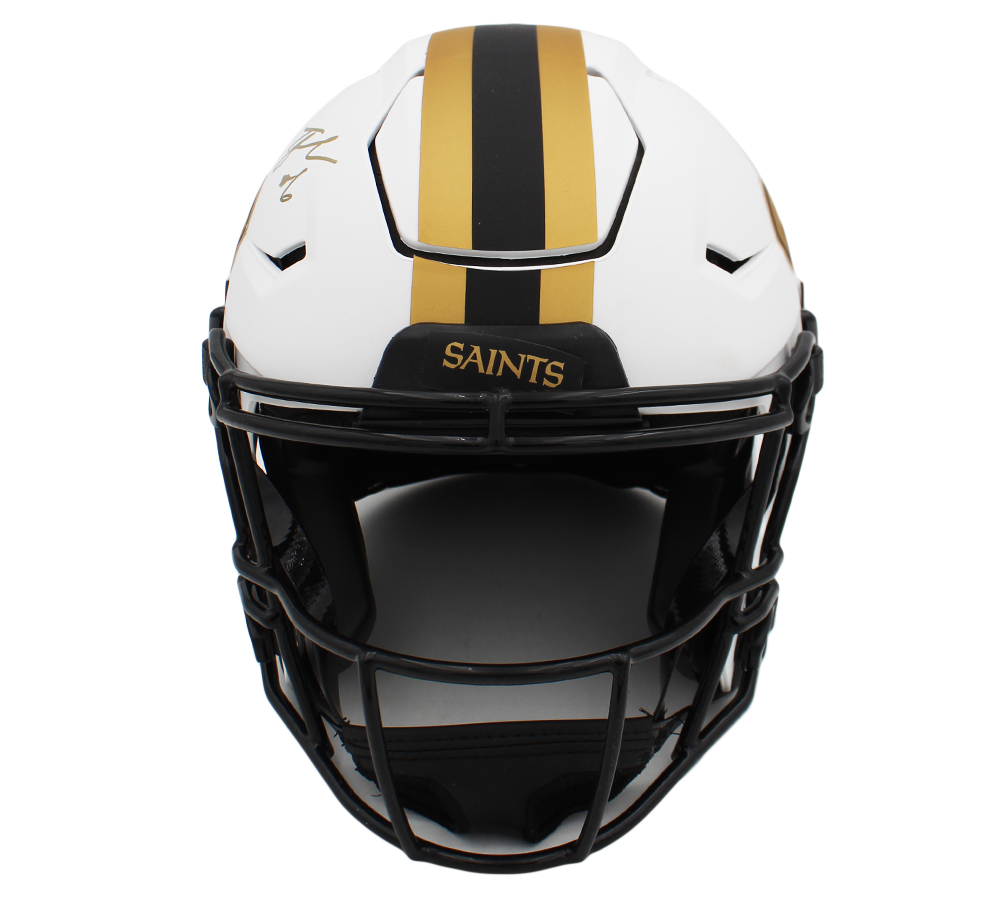 Tyler Shough Signed New Orleans Saints Speed Flex Authentic Lunar NFL Helmet - Image 3
