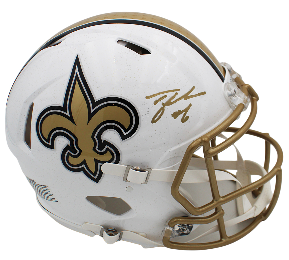 Tyler Shough Signed New Orleans Saints Speed Authentic Alternate 2025 White NFL Helmet