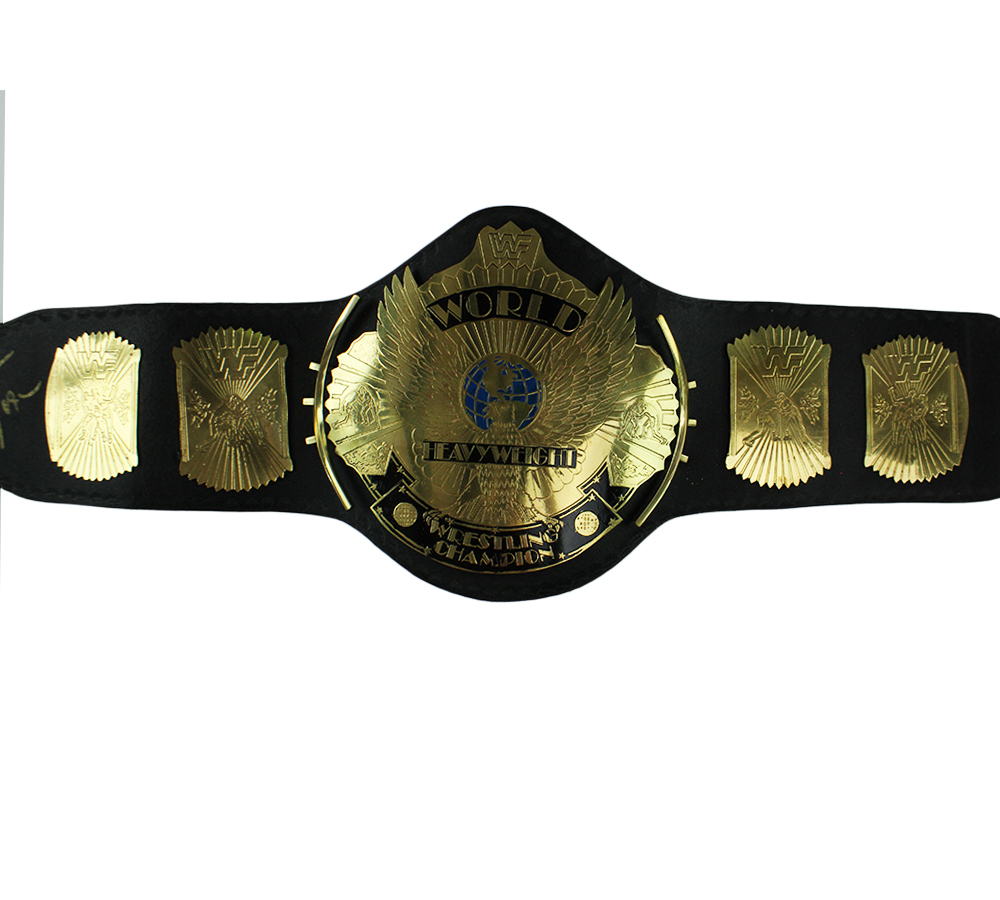 Hulk Hogan Signed World Heavyweight Black Wrestling Belt - Image 3