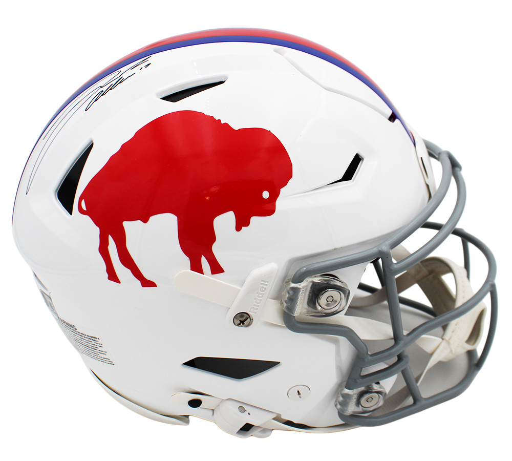Josh Allen Signed Buffalo Bills Speed Authentic Flex Throwback 1965-1973 NFL Helmet - Image 3
