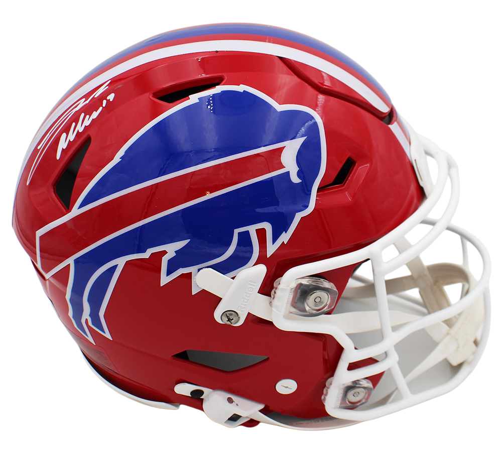 Josh Allen Signed Buffalo Bills Speed Flex Authentic Throwback 1987-2001 NFL Helmet - Image 3