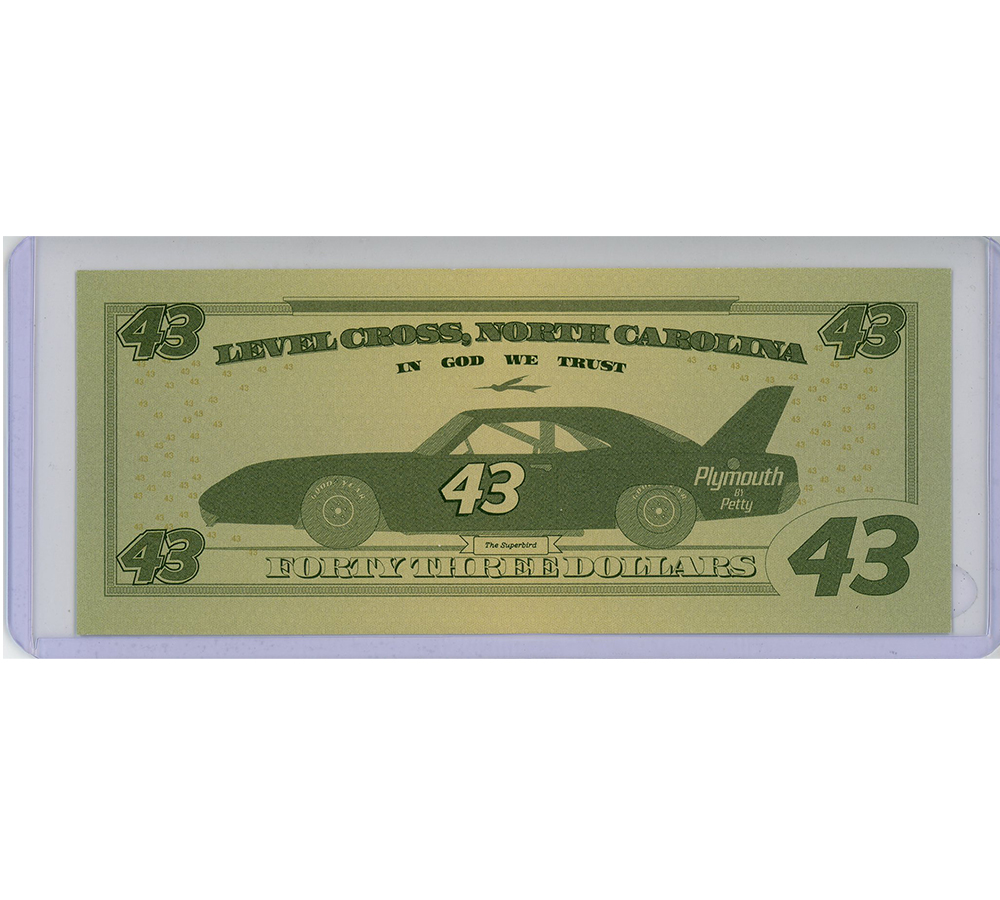 Richard Petty Signed NASCAR #43 Reserve Note Play Cash - Silver Ink - Image 2