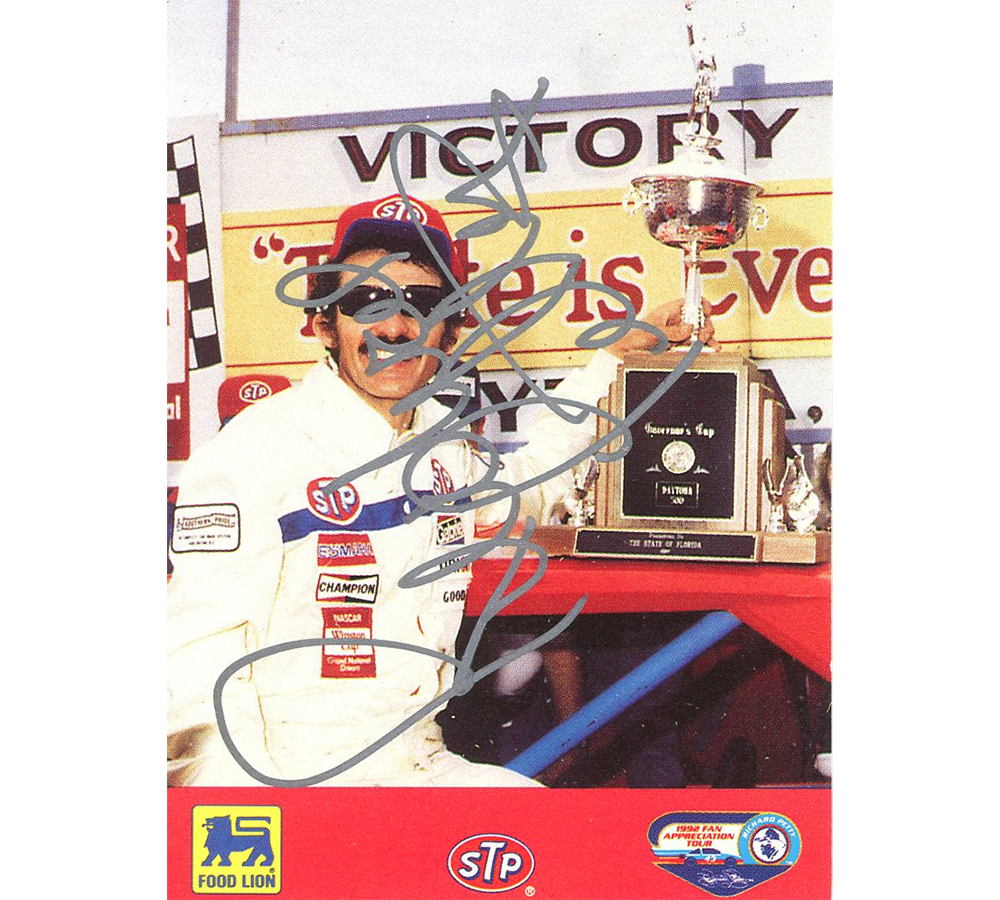 Richard Petty Signed NASCAR MPA Food Lion February #4 Red Daytona Card