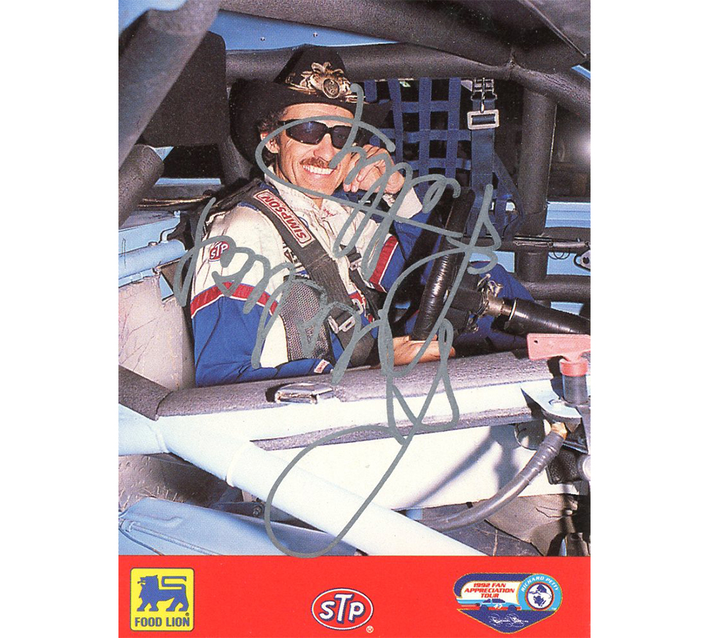 Richard Petty Signed NASCAR MPA Food Lion July #63 Red Pocono Card