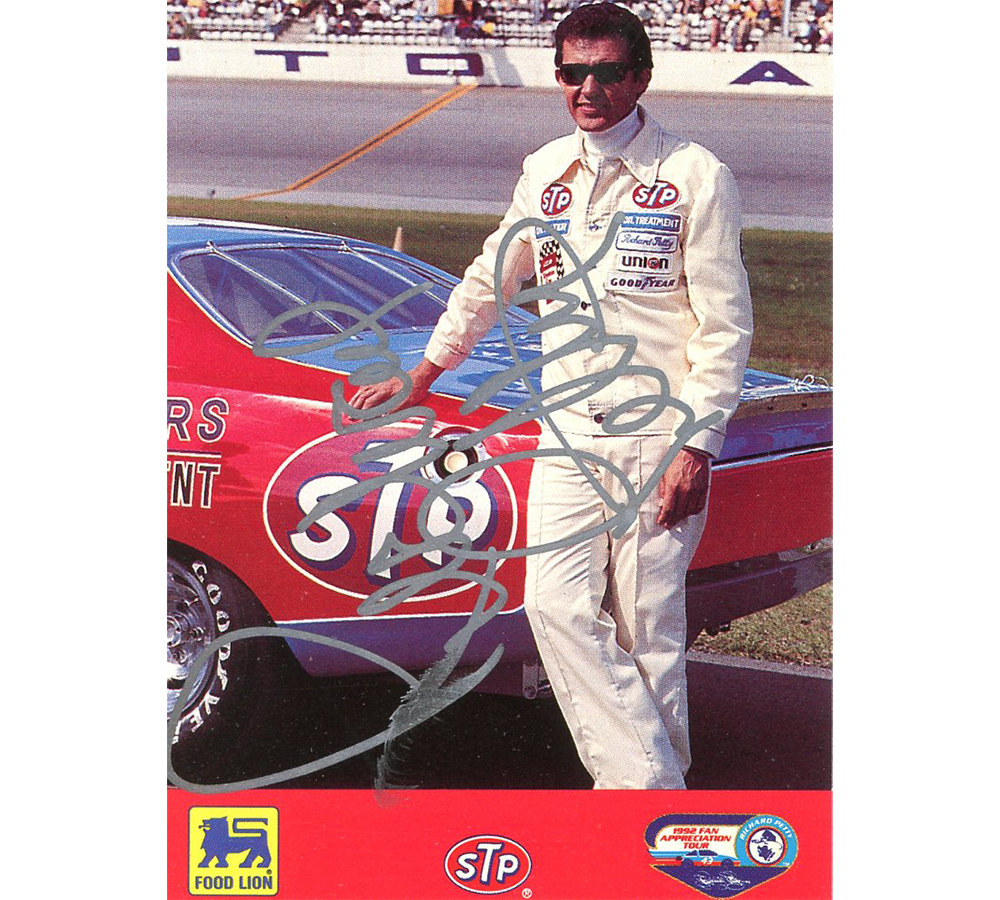 Richard Petty Signed NASCAR MPA Food Lion February #3 Red Daytona Card