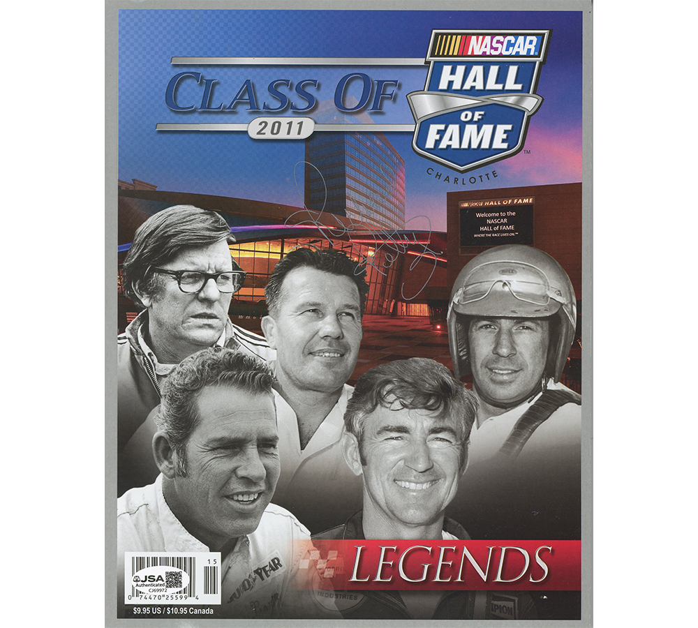Richard Petty Signed NASCAR Hall of Fame Class of 2011 Red Legends Magazine