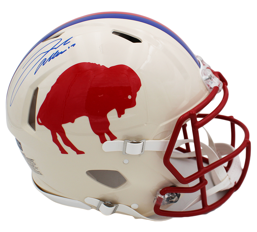 Josh Allen Signed Buffalo Bills Speed Authentic Retro NFL Helmet - Image 2