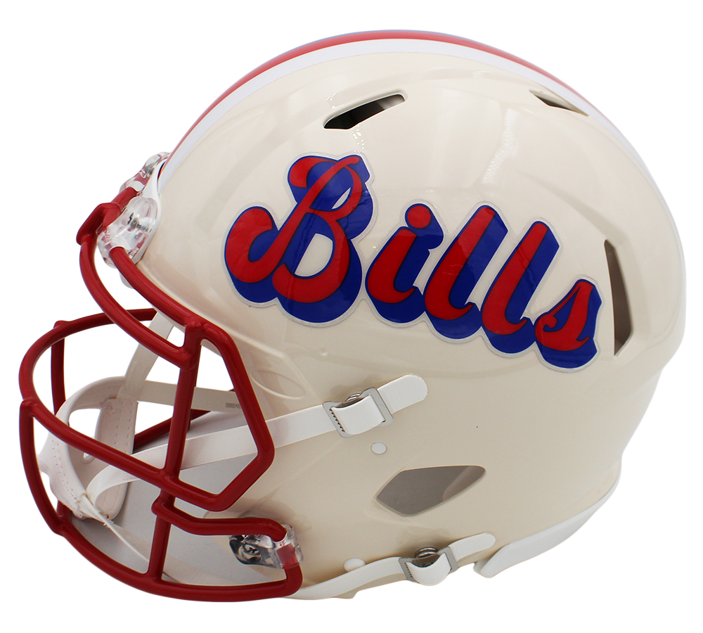 Josh Allen Signed Buffalo Bills Speed Authentic Retro NFL Helmet - Image 3