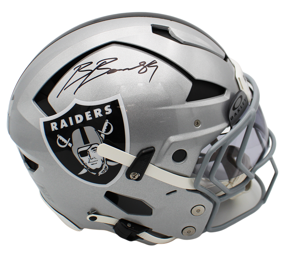 Brock Bowers Signed Las Vegas Raiders Axiom Authentic NFL Helmet - Image 2