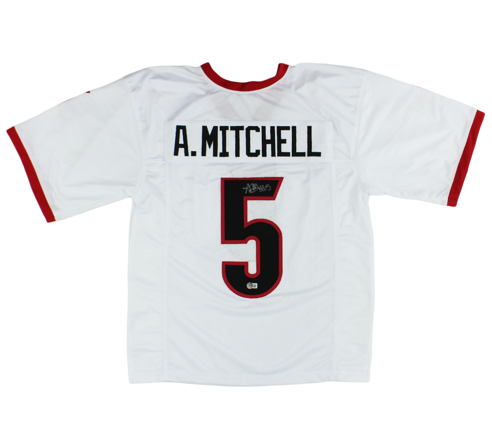Adonai Mitchell Signed Georgia Custom White Jersey