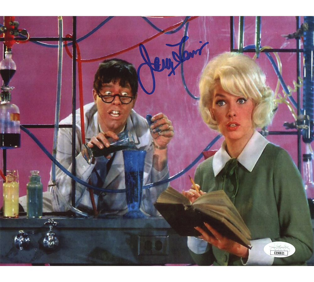 Jerry Lewis Signed Unframed 8x10 The Nutty Professor Science Lab Photo