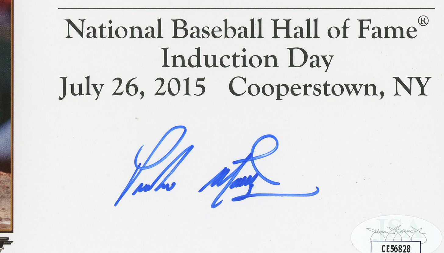 Pedro Martinez Signed Boston Red Sox Unframed 8x10 MLB Hall of Fame Induction Day Photo - Image 2