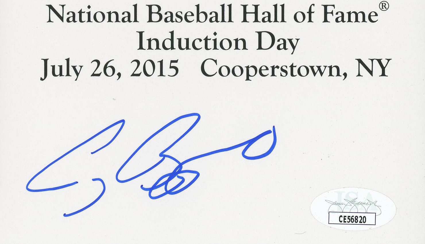Craig Biggio Signed Houston Astros Unframed 8x10 MLB Hall of Fame Induction Day Photo - Image 2