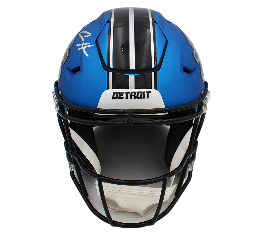 Aidan Hutchinson Signed Detroit Lions Speed Flex Authentic Alternate 2024 NFL Helmet - Image 2