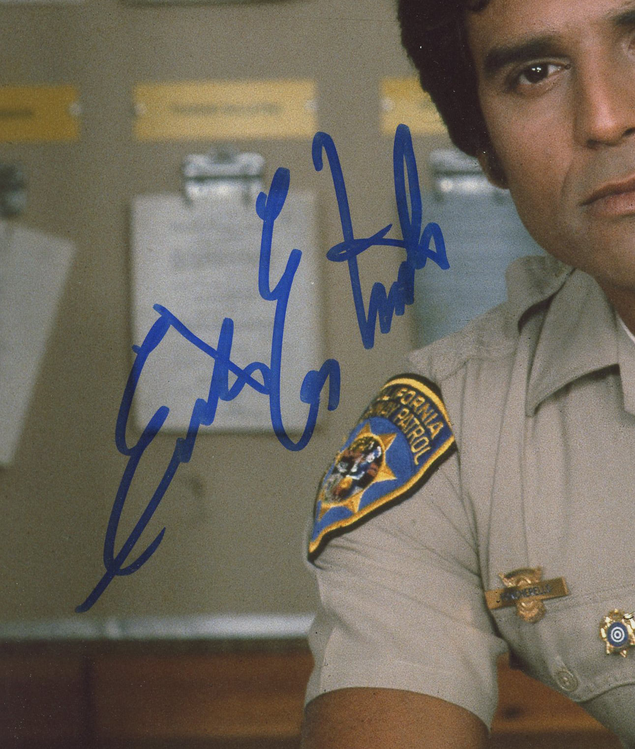 Erik Estrada Signed CHiPs Unframed 8x10 Photo in Uniform - Image 2
