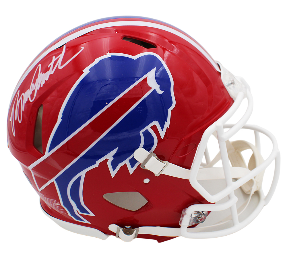 Bruce Smith Signed Buffalo Bills Speed Authentic Throwback 87-01 NFL Helmet - Image 2