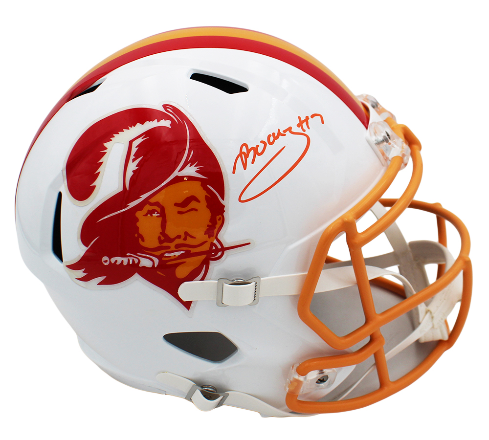 Bucky Irving Signed Tampa Bay Buccaneers Speed Full Size Throwback 1975-96 NFL Helmet