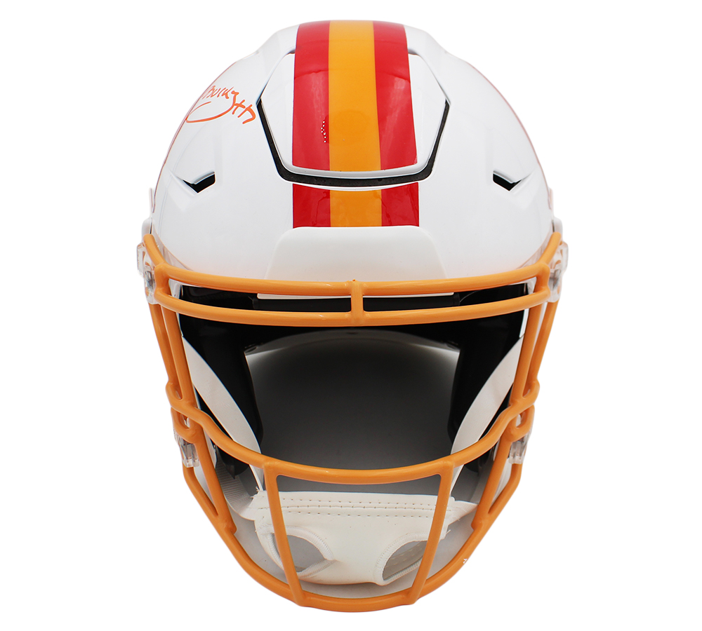 Bucky Irving Signed Tampa Bay Buccaneers Speed Flex Authentic Throwback 1975-96 NFL Helmet - Image 3