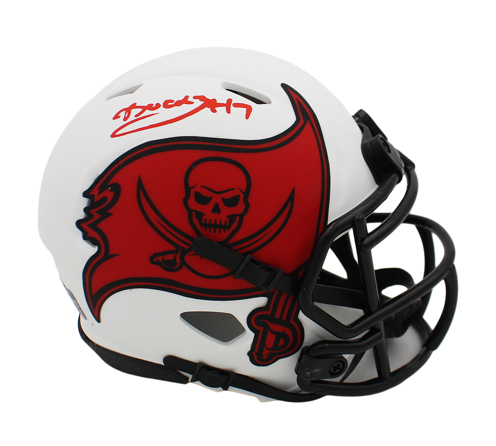 Bucky Irving Signed Tampa Bay Buccaneers Speed Lunar NFL Mini Helmet - Image 2