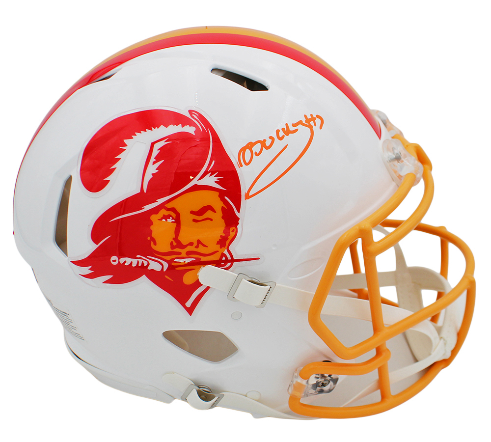 Bucky Irving Signed Tampa Bay Buccaneers Speed Authentic Throwback 1975-96 NFL Helmet