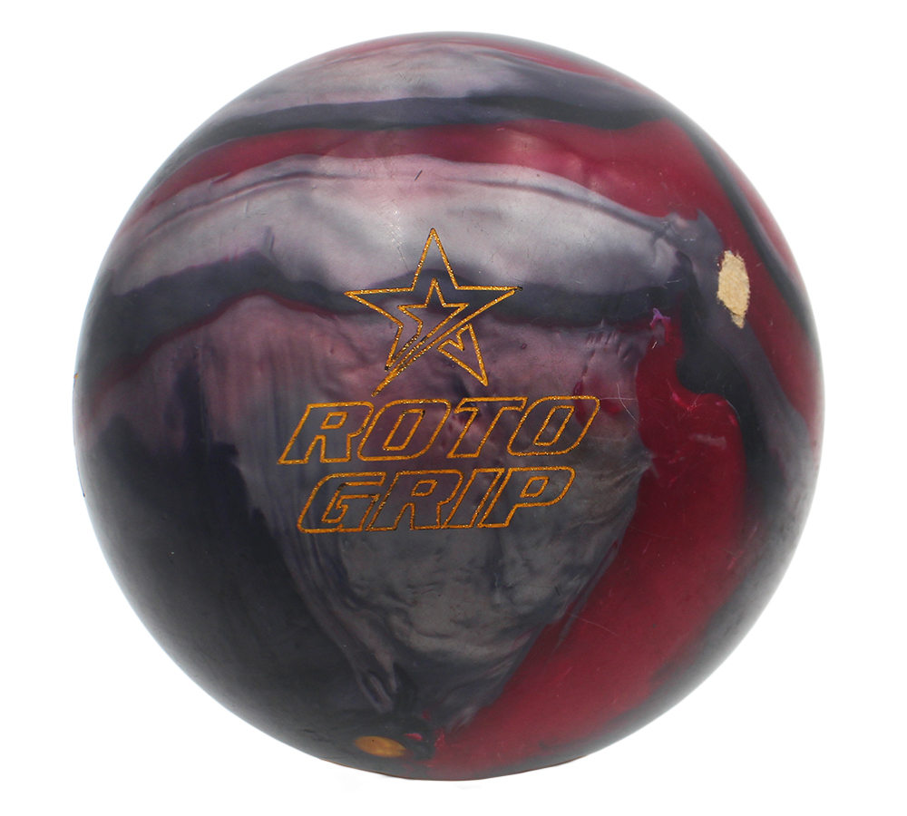 Pete Weber Signed Game Used Attention Star Gray and Purple Bowling Ball with "Who Do You Think You Are? I Am!!" Inscription - Image 3