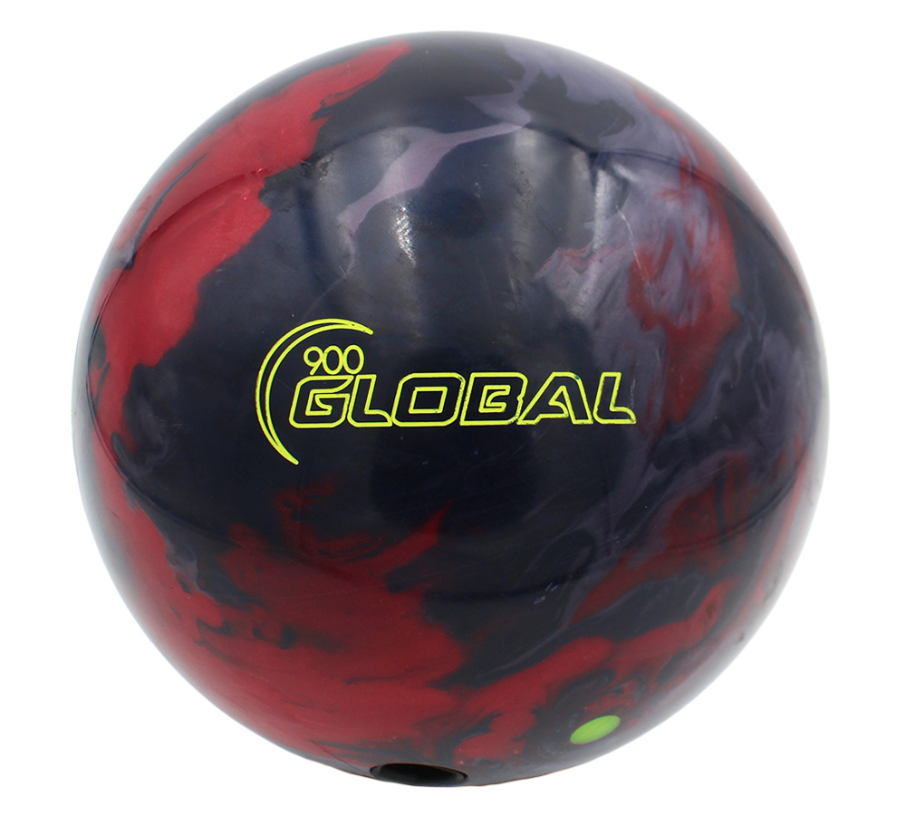Pete Weber Signed Game Used Global Gray and Red Bowling Ball with "PBA Used" Inscription - Image 2
