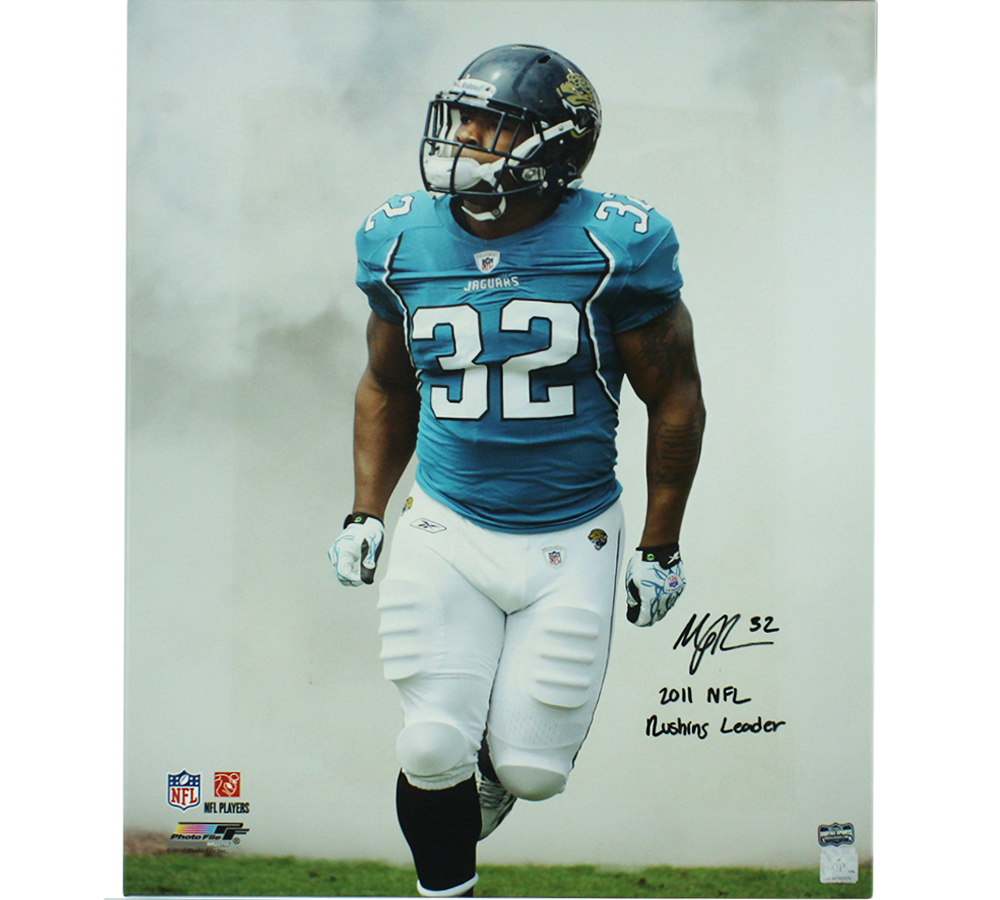 Maurice Jones-Drew Signed Jacksonville Jaguars 16x20 Stretched Canvas With "2011 NFL Rushing Leader" Inscription