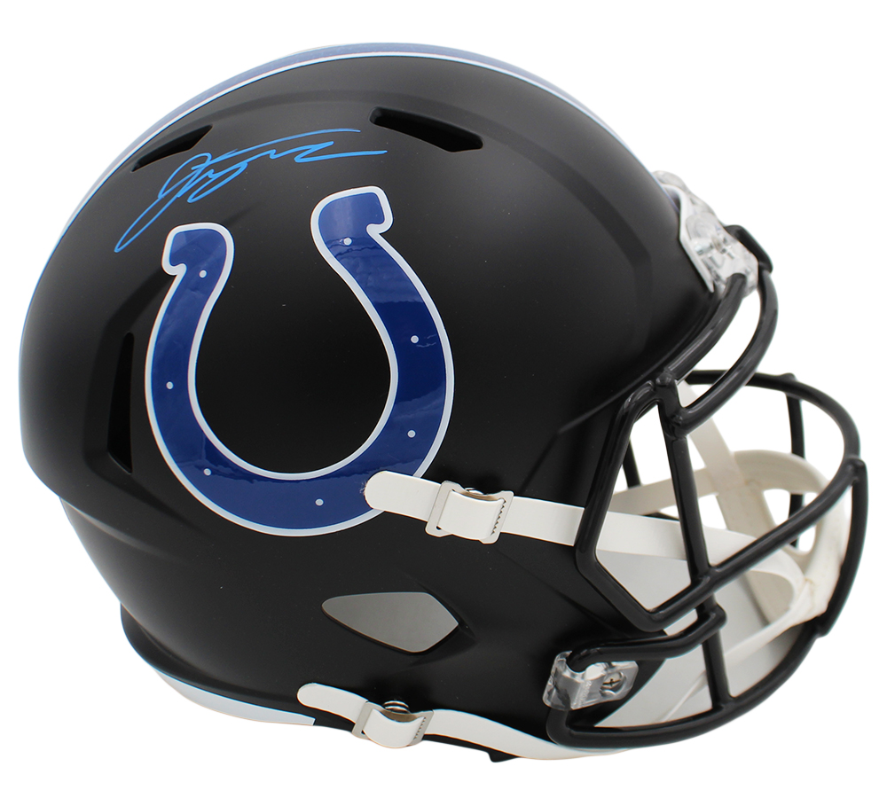 Jonathan Taylor Signed Indianapolis Colts Speed Full Size 2023 Alternate NFL Helmet - Image 2