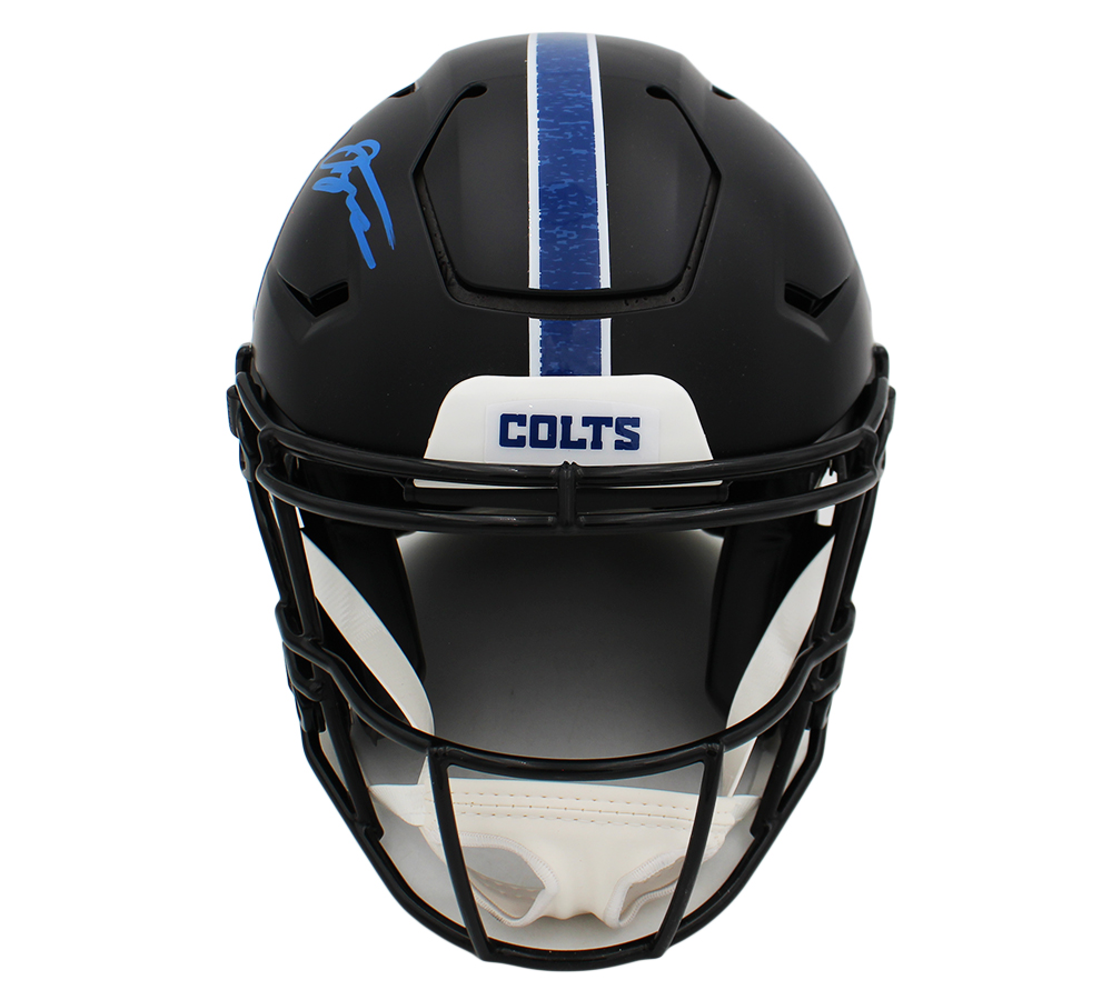 Jonathan Taylor Signed Indianapolis Colts Speed Flex Authentic Midnight Black NFL Helmet - Image 3
