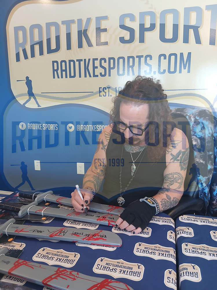 Ari Lehman Signed Friday the 13th 23" Bloody Plastic Machete with "Jason 1 & Kill or Be Killed" Inscription - Image 2