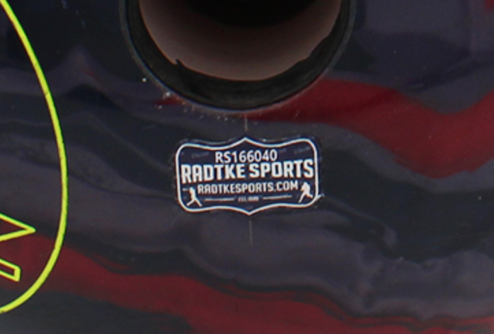 Pete Weber Signed Game Used Global Gray and Red Bowling Ball with "PBA Used" Inscription - Image 7