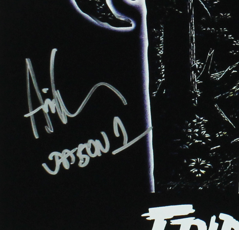 Ari Lehman Signed Friday the 13th Unframed 11x14 Silhouette Photo with "Jason 1" Inscription - Image 2