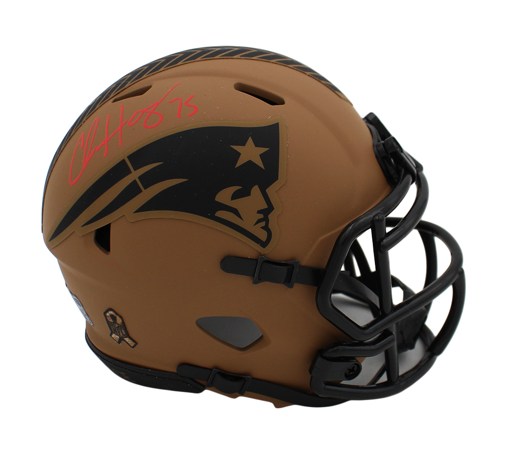 Chris Hogan Signed New England Patriots Speed Salute to Service 2 NFL Mini Helmet - Image 2