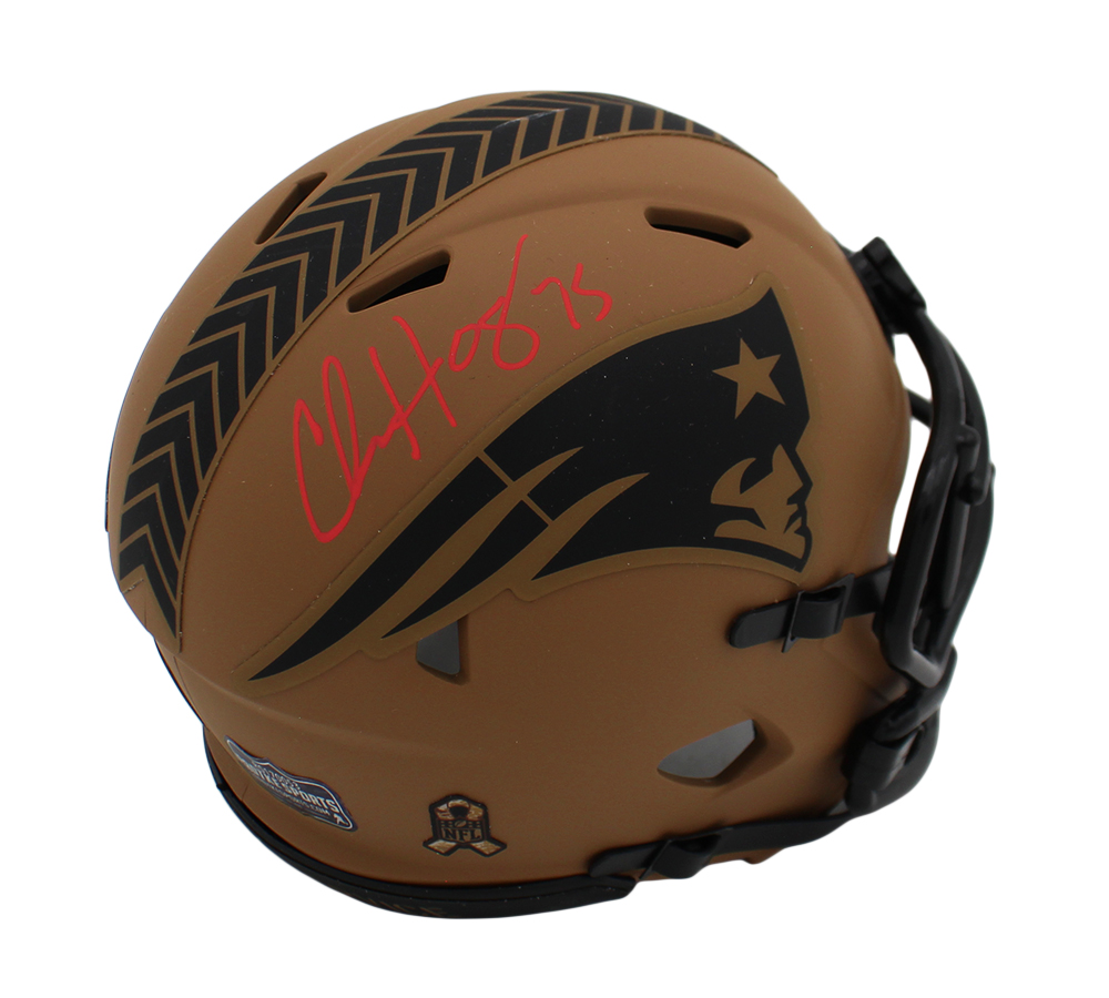 Chris Hogan Signed New England Patriots Speed Salute to Service 2 NFL Mini Helmet