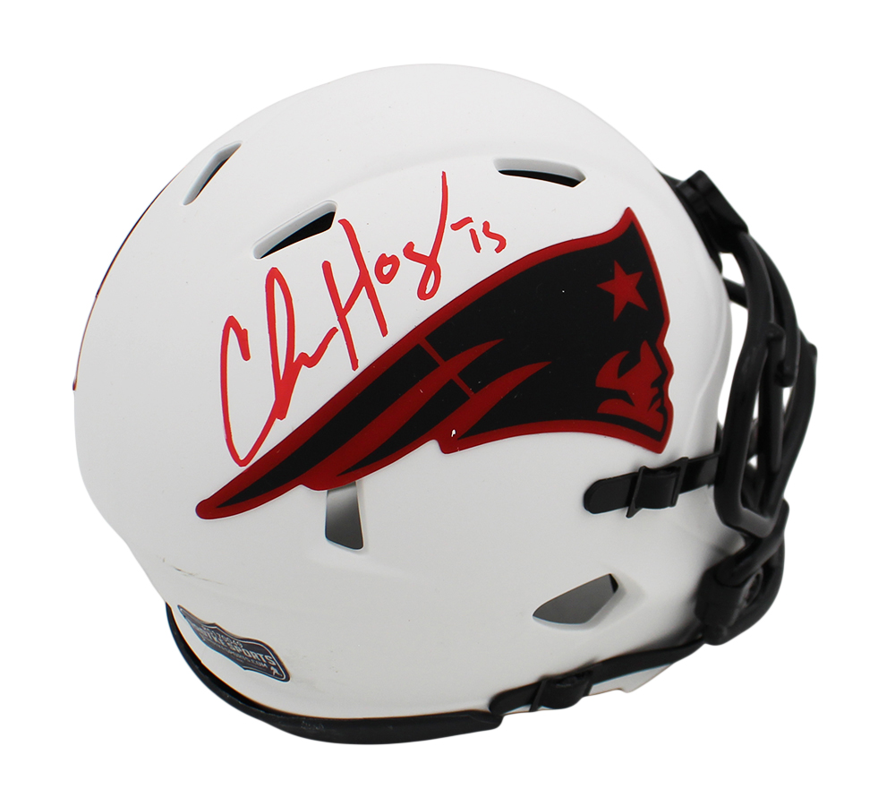 Chris Hogan Signed New England Patriots Speed Lunar NFL Mini Helmet