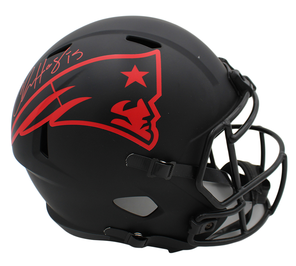 Chris Hogan Signed New England Patriots Speed Full Size Eclipse NFL Helmet - Image 2